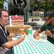 Illustration for article titled Arian Foster Stays In Shape By Riding A Mechanical Bull While Jared From Subway Looks On